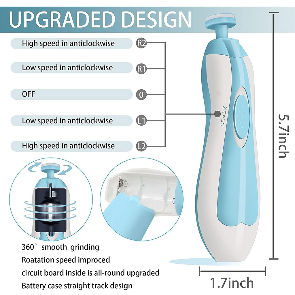 Electric New Born Baby Nail Trimmer with Lights